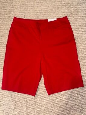 Chico's Bright Red Bermuda Shorts